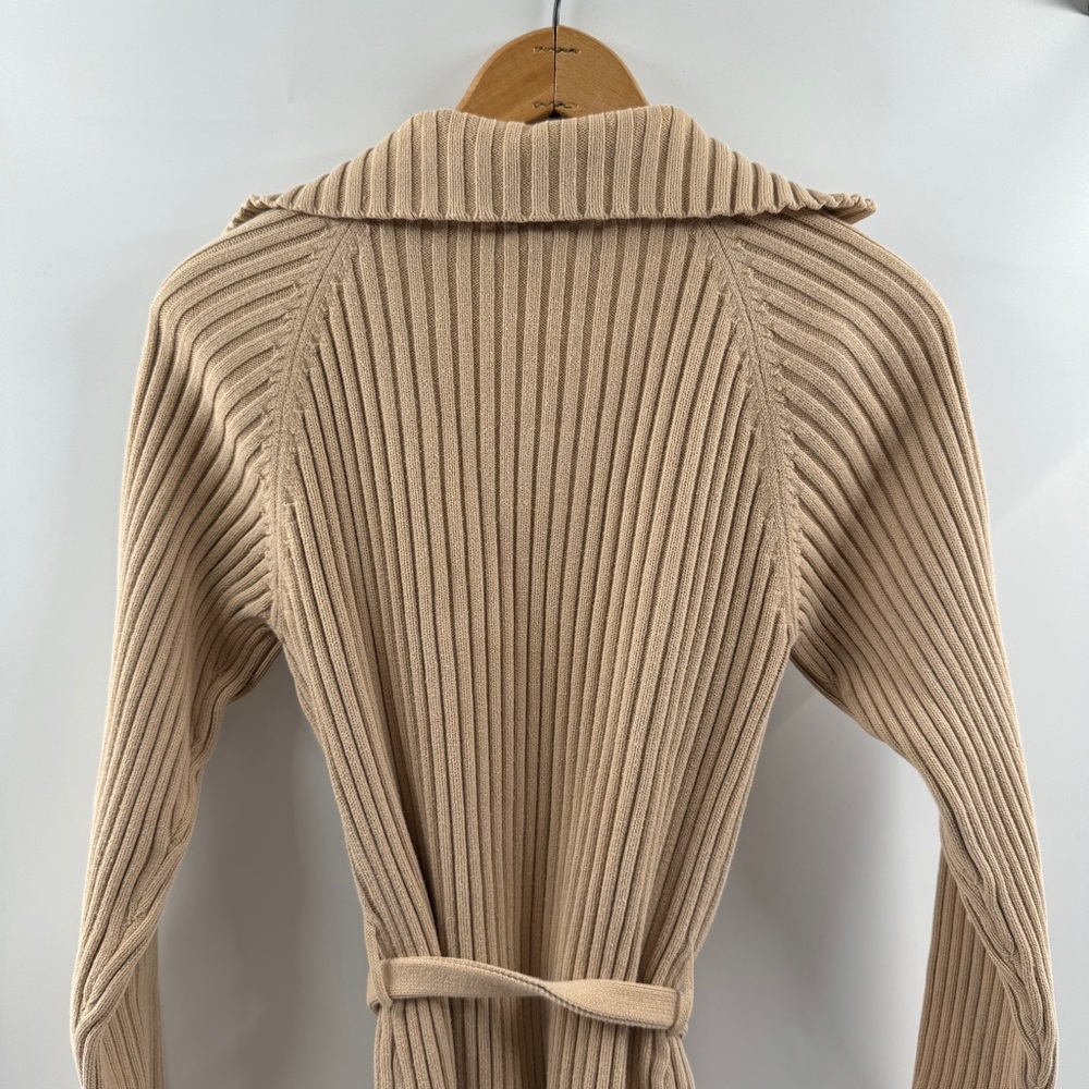 GAP Beige 100% Cotton Front-Tie Cardigan – Size Large - Picture 6 of 7